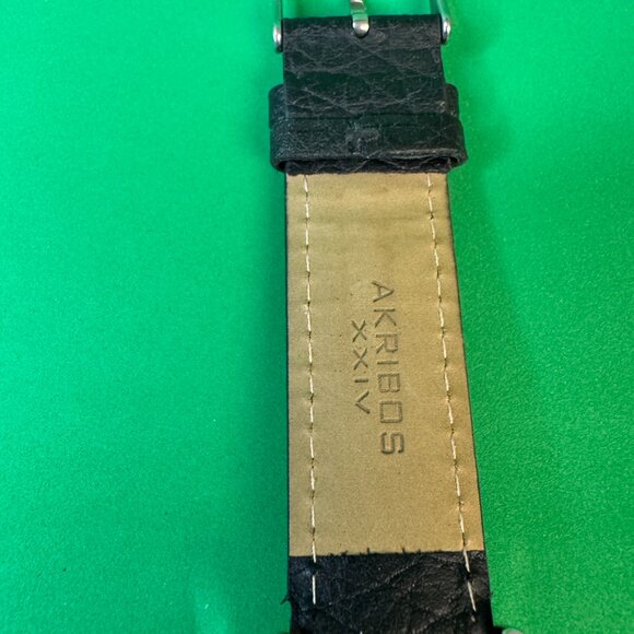 Akribos XXIV AK494SS Men's Skeleton Automatic Watch 42mm Black Leather Strap -09 - Picture 5 of 10